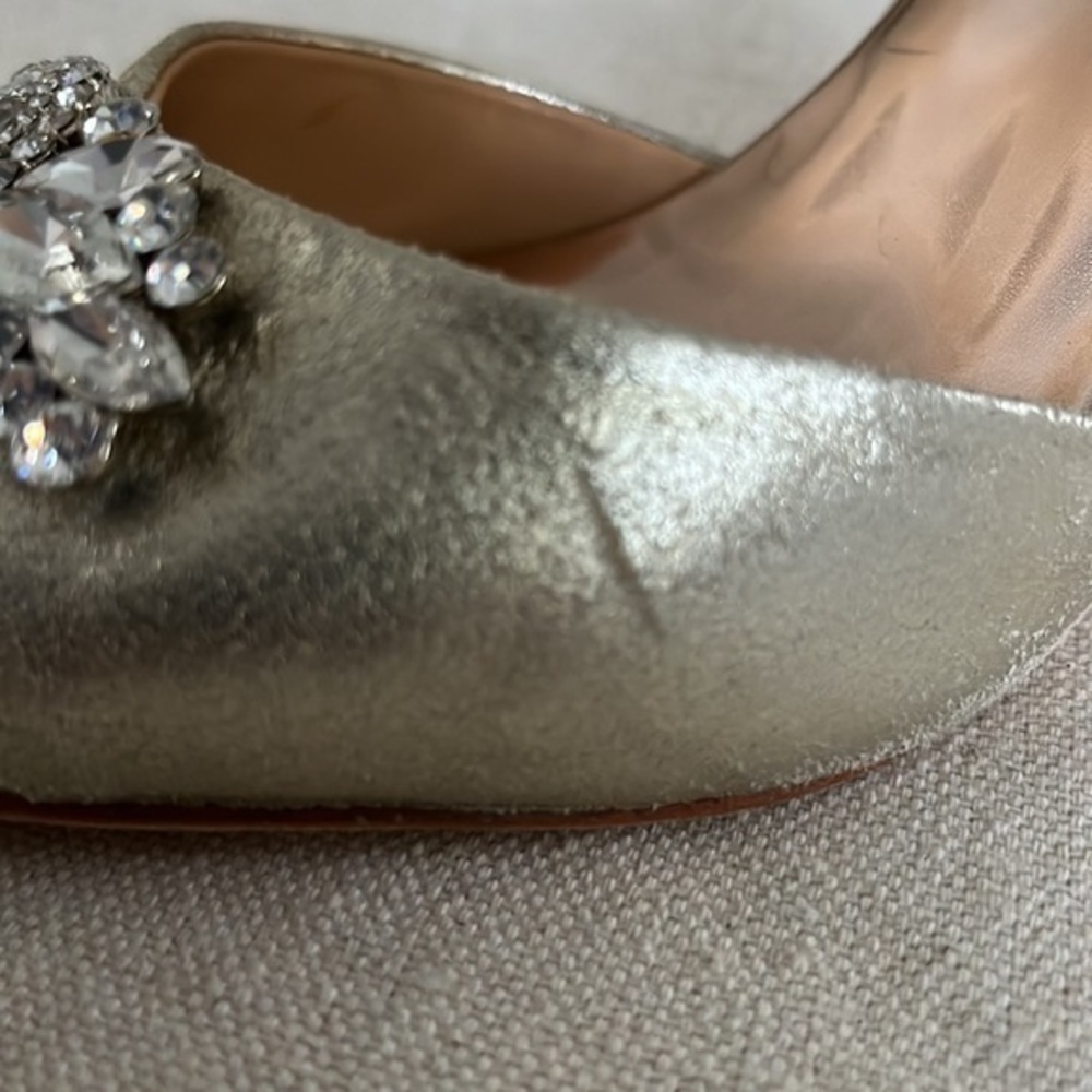 Badgley Mischka Jeweled Peep Toe D’Orsay Giana II‎ Pumps Size 6-1/2 - Picture 6 of 11